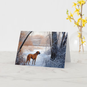 Rhodesian Ridgeback Let It Snow Christmas Karte