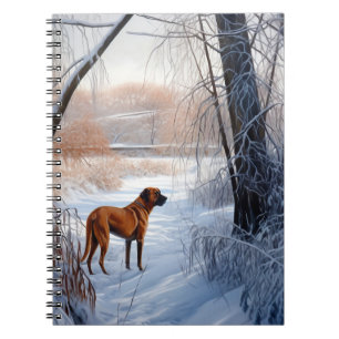 Rhodesian Ridgeback Let It Snow Christmas Notizblock