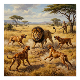 Rhodesian Ridgeback Löwenhund Kunst Poster