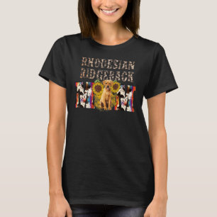 Rhodesian Ridgeback Mama Western Sonnenblume Mutte T-Shirt