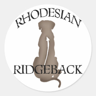 Rhodesian Ridgeback mit Text Runder Aufkleber
