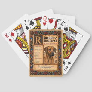 Rhodesian Ridgeback, mittelalterliche Bestiarien-K Spielkarten