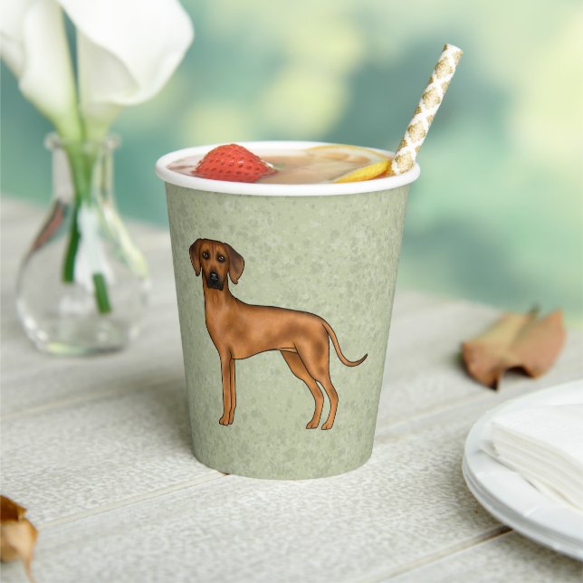 Rhodesian Ridgeback Niedlich African Lion Dog Gree Pappbecher (In Situ)