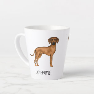 Rhodesian Ridgeback Niedlich Brown Lion Dog mit Na Milchtasse