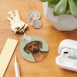Rhodesian Ridgeback Niedlich Brown Lion Dog mit Na Schlüsselanhänger
