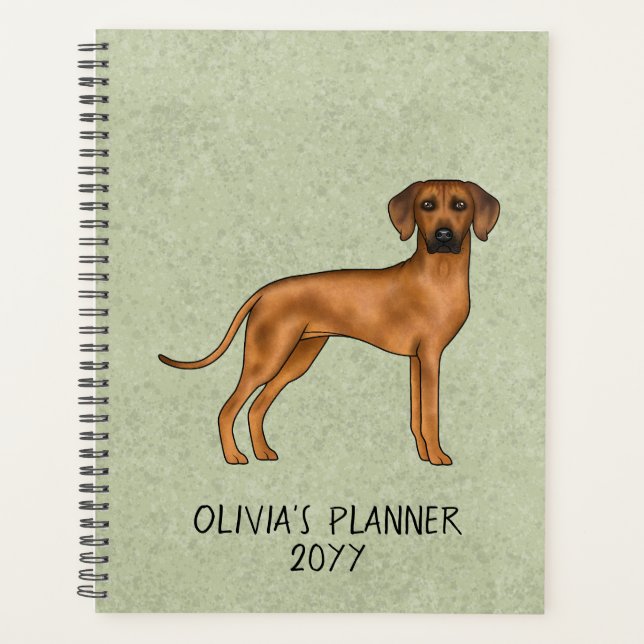 Rhodesian Ridgeback Niedlicher brauner Hund mit Te Planer (Vorderseite)