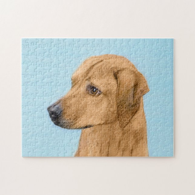 Rhodesian Ridgeback Painting - Original Dog Art (Horizontal)