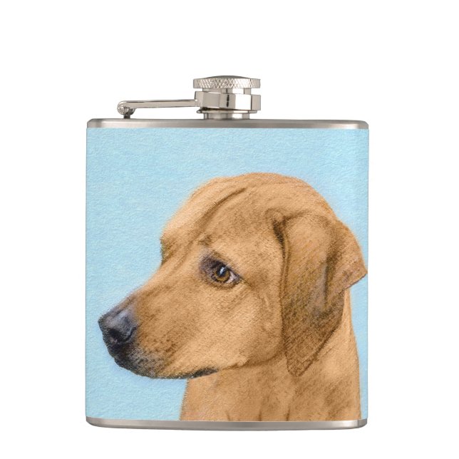 Rhodesian Ridgeback Painting - Original Dog Art Flachmann (Vorderseite)