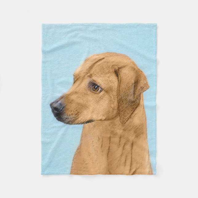 Rhodesian Ridgeback Painting - Original Dog Art Fleecedecke (Vorderseite)
