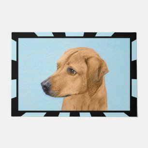Rhodesian Ridgeback Painting - Original Dog Art Fußmatte