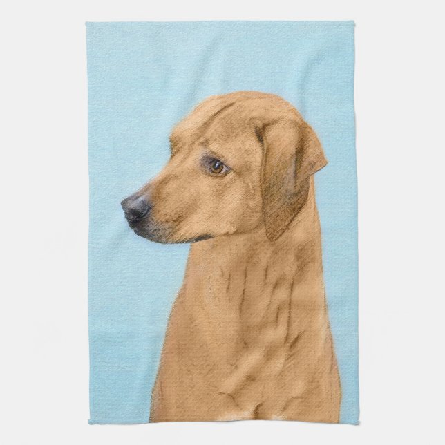 Rhodesian Ridgeback Painting - Original Dog Art Geschirrtuch (Vertikal)
