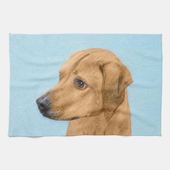 Rhodesian Ridgeback Painting - Original Dog Art Geschirrtuch (Horizontal)