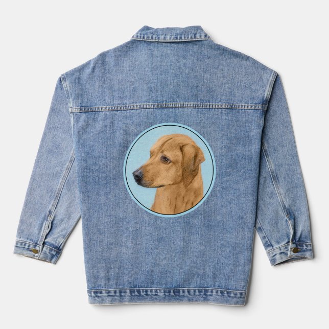 Rhodesian Ridgeback Painting - Original Dog Art Jeansjacke (Rückseite)