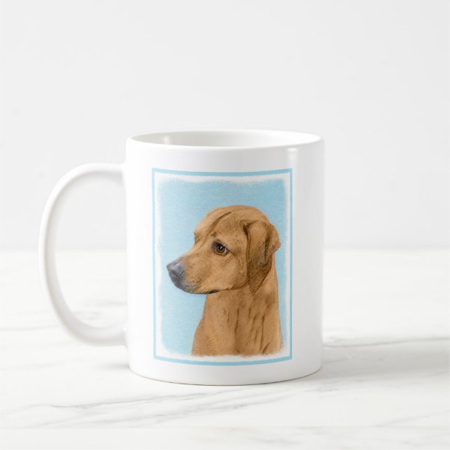 Rhodesian Ridgeback Painting - Original Dog Art Kaffeetasse (Links)