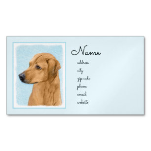 Rhodesian Ridgeback Painting - Original Dog Art Magnetische Visitenkarte