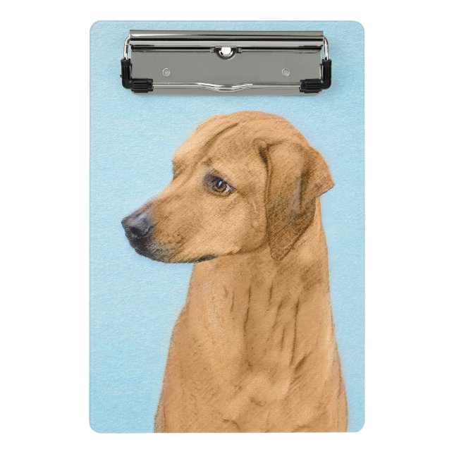 Rhodesian Ridgeback Painting - Original Dog Art Mini Klemmbrett (Vorderseite)