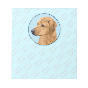Rhodesian Ridgeback Painting - Original Dog Art Notizblock
