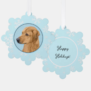 Rhodesian Ridgeback Painting - Original Dog Art Ornament Karte