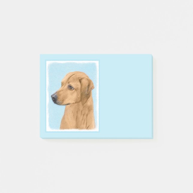 Rhodesian Ridgeback Painting - Original Dog Art Post-it Klebezettel (Vorderseite)