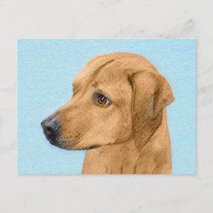Rhodesian Ridgeback Painting - Original Dog Art Postkarte