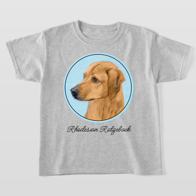 Rhodesian Ridgeback Painting - Original Dog Art T-Shirt (Ablage )