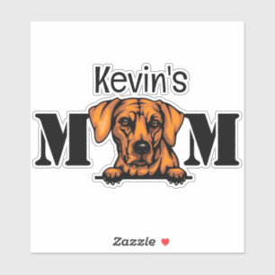 Rhodesian Ridgeback Peeking Mama Personalisiert Aufkleber