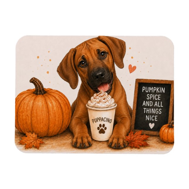 Rhodesian Ridgeback Pumpkin Spice Magnet (Horizontal)