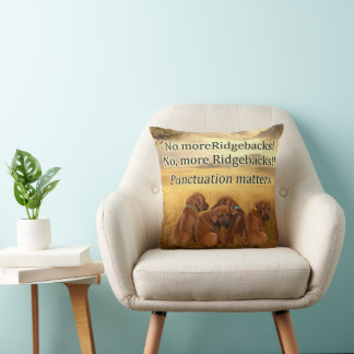 Rhodesian Ridgeback Punktuation zählt Wurf Kissen