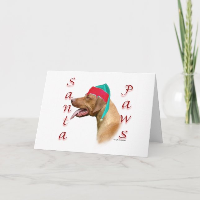 Rhodesian Ridgeback Santa Paws Feiertagskarte (Vorderseite)