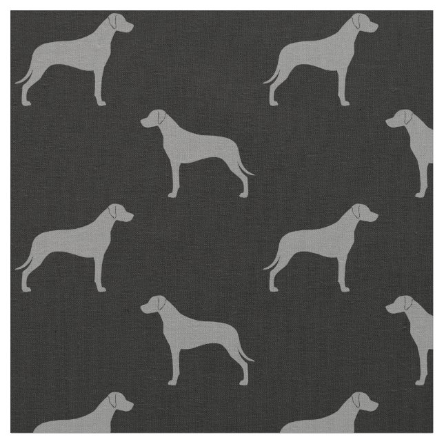Rhodesian Ridgeback Silhouette-Muster Stoff (Nahaufnahme)