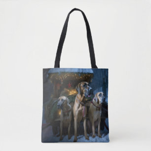 Rhodesian Ridgeback Snowy Sleigh Weihnachtsdekor Tasche