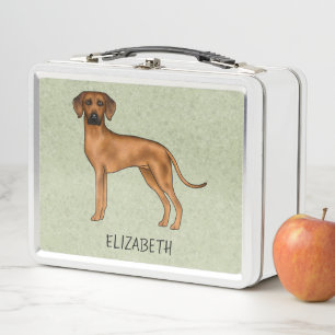 Rhodesian Ridgeback Süßer Brauner Hund Mit Namen G Metall Brotdose
