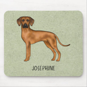 Rhodesian Ridgeback Süßer Brauner Hund Mit Namen G Mousepad