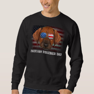 Rhodesian Ridgeback Vater American Dog Us Flag 4. Sweatshirt