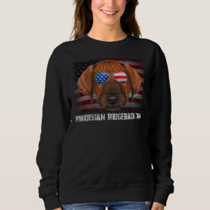 Rhodesian Ridgeback Vater American Dog Us Flag 4. Sweatshirt