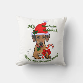 Rhodesian Ridgeback Weihnachten Kissen