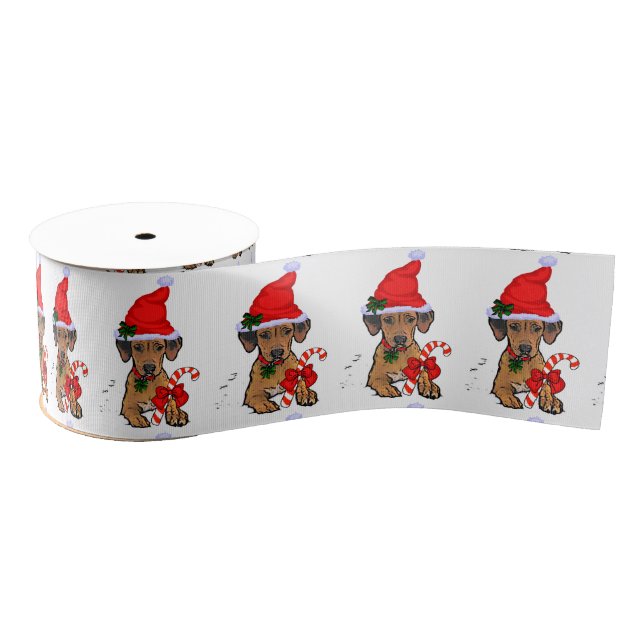 Rhodesian Ridgeback Weihnachten Ripsband (Spule)