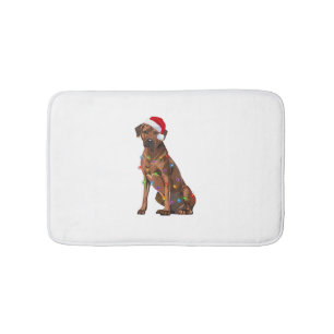 Rhodesian Ridgeback Weihnachtsbeleuchtung Xmas Hun Badematte