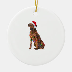 Rhodesian Ridgeback Weihnachtsbeleuchtung Xmas Hun Keramik Ornament