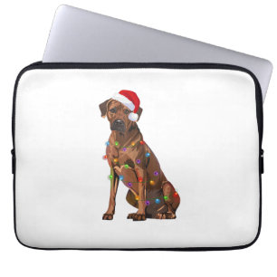 Rhodesian Ridgeback Weihnachtsbeleuchtung Xmas Hun Laptopschutzhülle