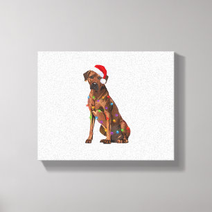 Rhodesian Ridgeback Weihnachtsbeleuchtung Xmas Hun Leinwanddruck
