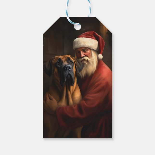 Rhodesian Ridgeback Weihnachtsfeiertag Geschenkanhänger (Vorderseite)