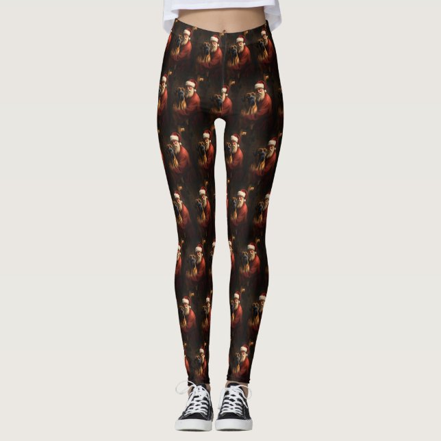 Rhodesian Ridgeback Weihnachtsfeiertag Leggings (Vorderseite)