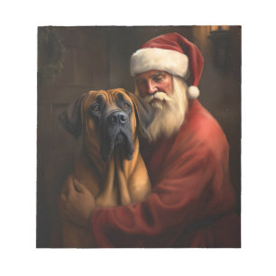 Rhodesian Ridgeback Weihnachtsfeiertag Notizblock