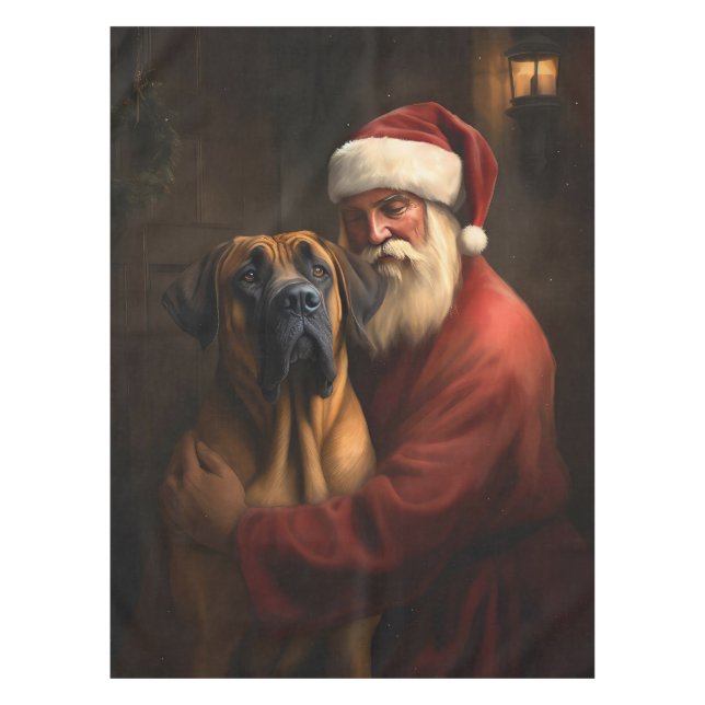 Rhodesian Ridgeback Weihnachtsfeiertag Tischdecke (Vorderseite)