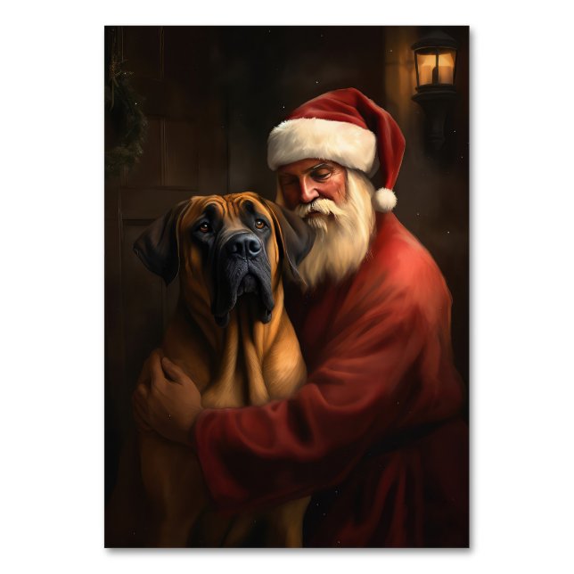 Rhodesian Ridgeback Weihnachtsfeiertag Tischnummer (Vorderseite)