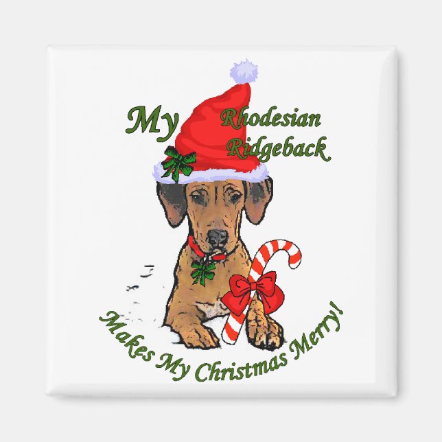 Rhodesian Ridgeback Weihnachtsgeschenke Magnet (Vorne)