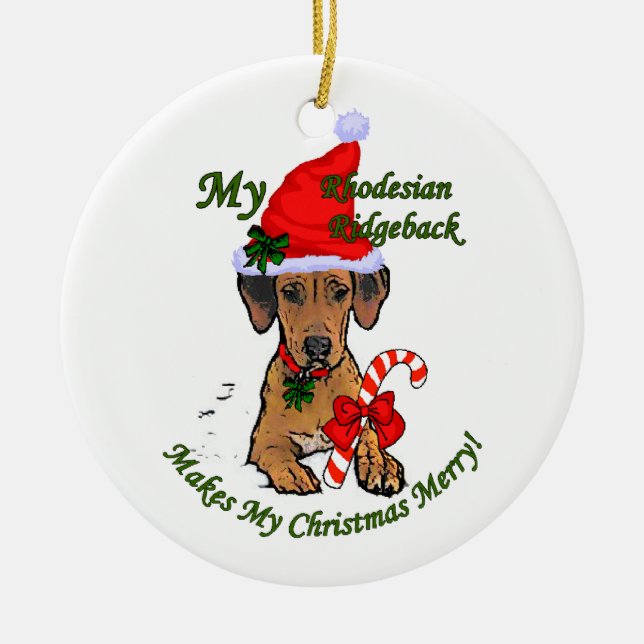 Rhodesian Ridgeback Weihnachtsgeschenke Ornament (Vorne)