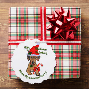 Rhodesian Ridgeback Weihnachtsgeschenke Ornament Karte