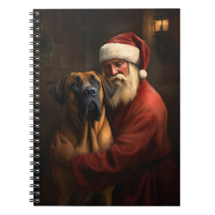 Rhodesian Ridgeback Weihnachtsmann Festive Weihnac Notizblock